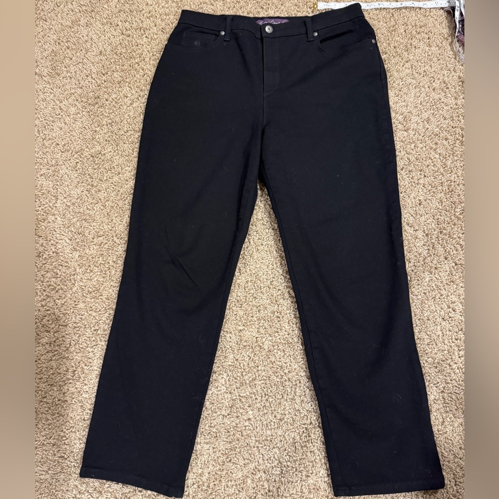Gloria Vanderbilt Classic Black Jeans Amanda size 14